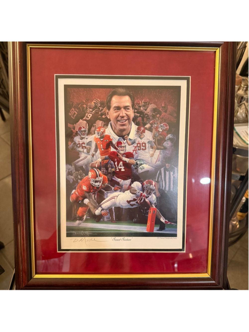 Daniel A. Moore Alabama Crimson Tide Sweet Sixteen Framed Art Print
